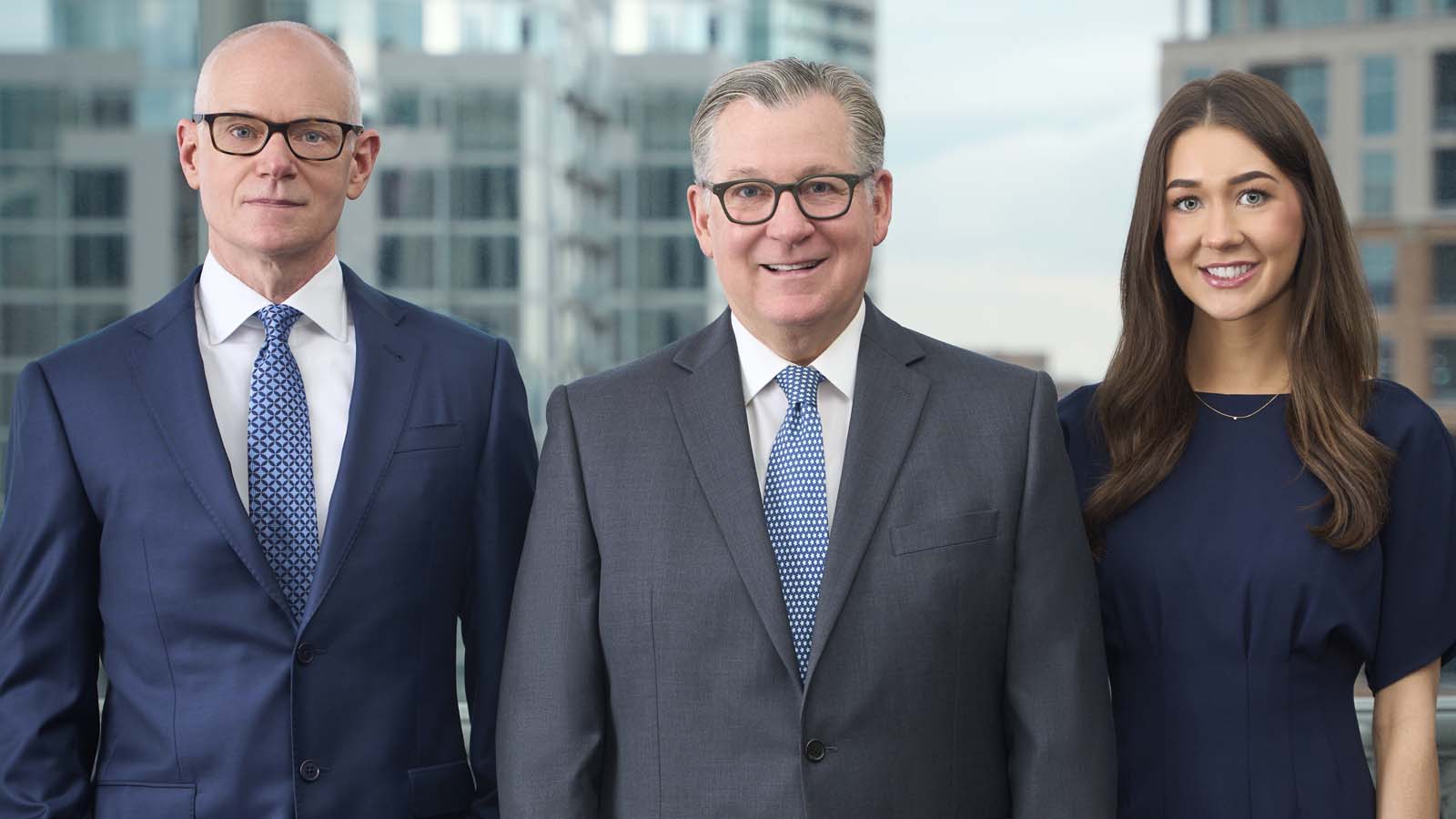 Three business professionals office NYC corporate photography