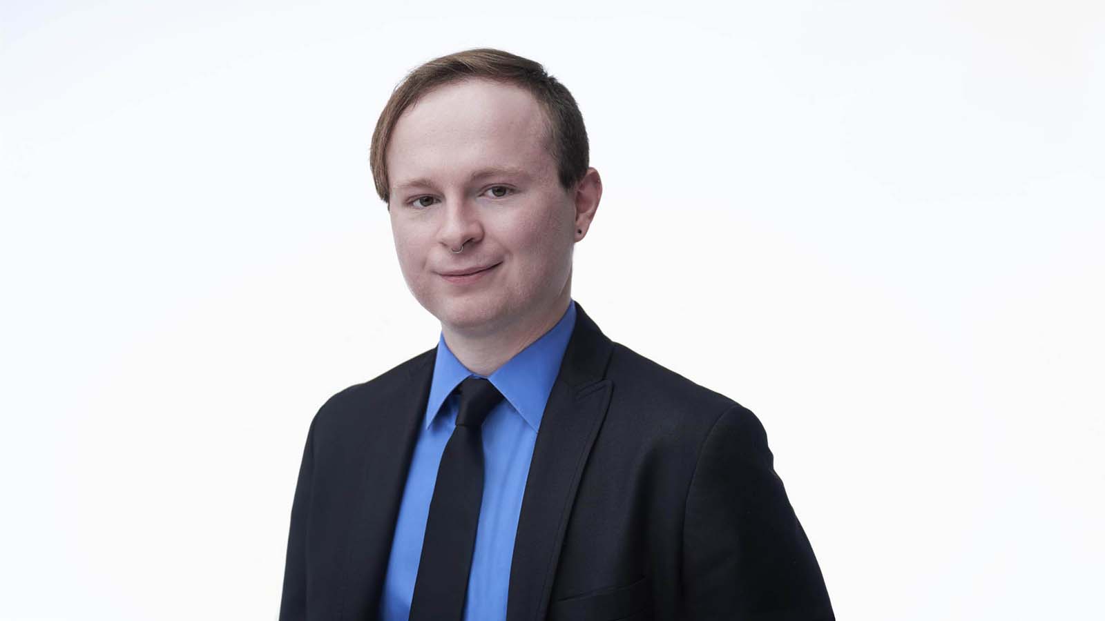 Professional businessman headshot white background NYC