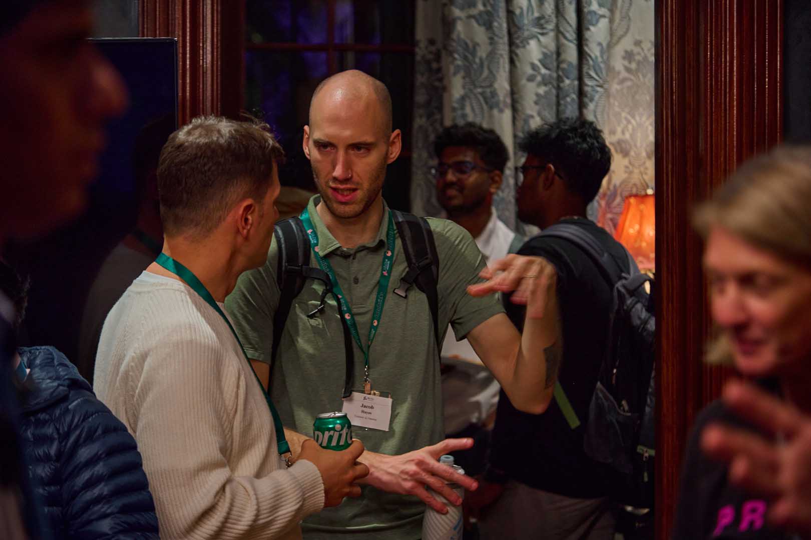 Tech conference speaker closeup NYC