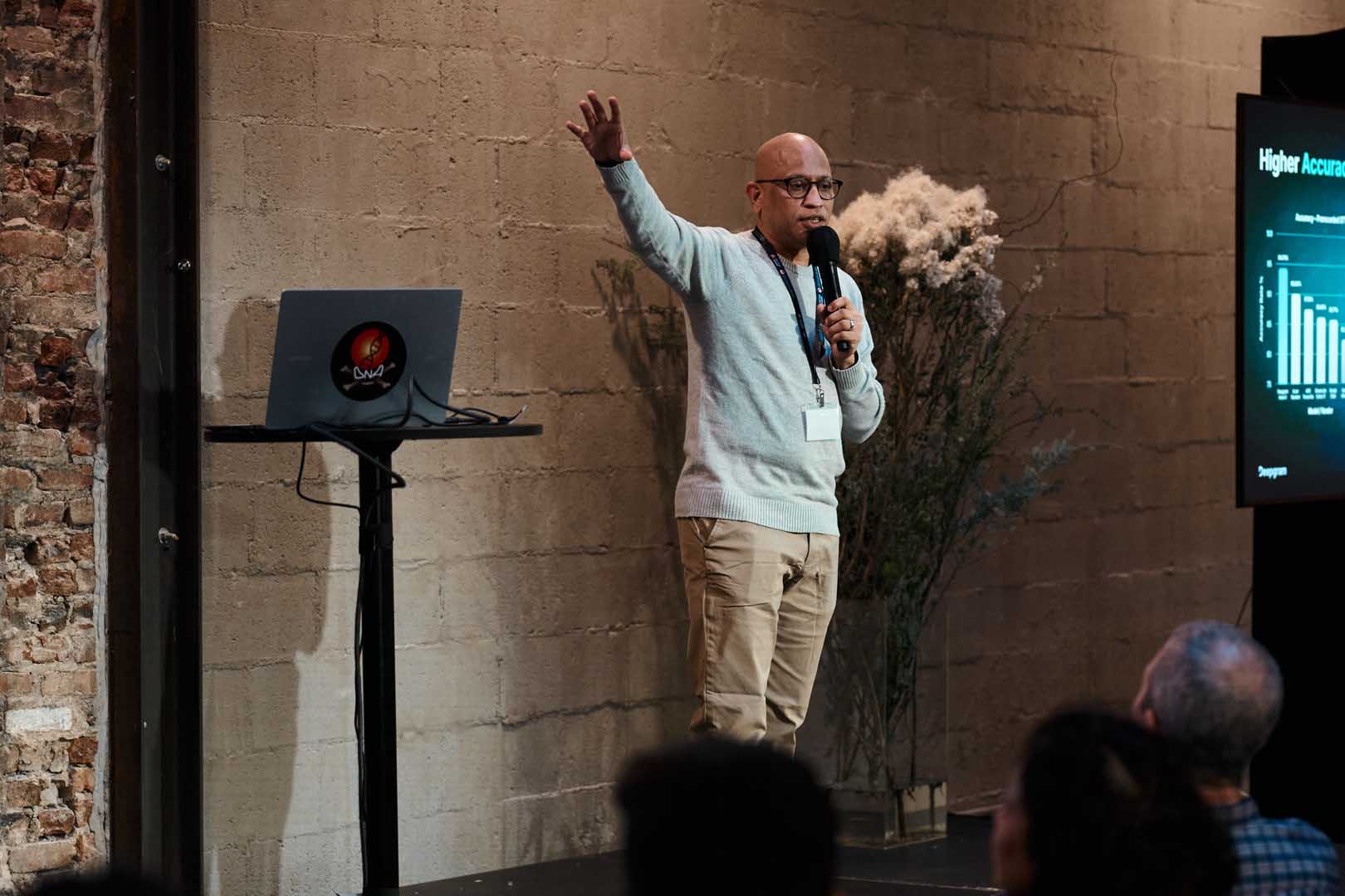 MLOps NYC conference candid moment